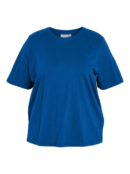Vila CURVE – RUNDHALS T-SHIRT, Lapis Blue, highres - 14092956_LapisBlue_001.jpg