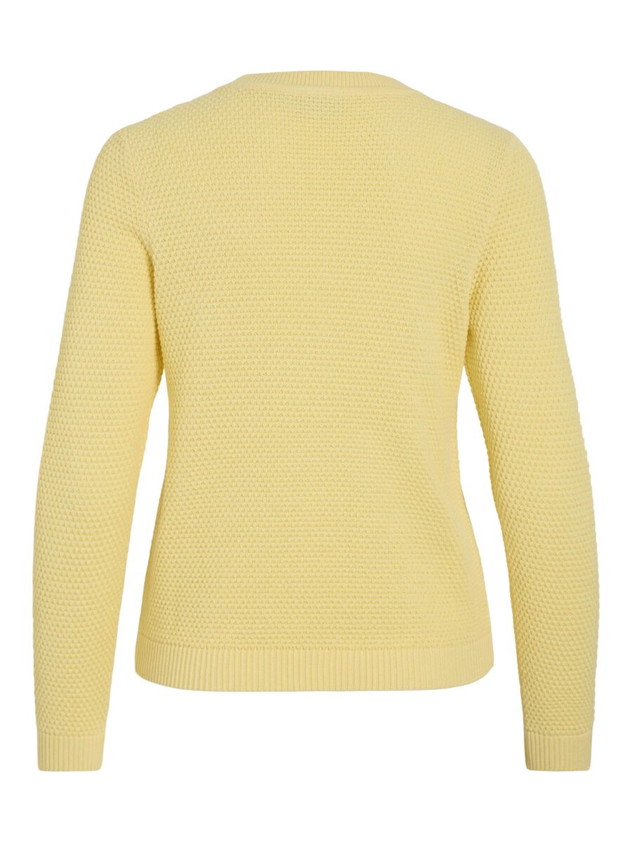 VILA VIDALO BASIC STRIKTRØJE, Pale Banana, highres - 14082767_PaleBanana_002.jpg