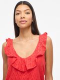 Product image thumbnail - VIAMALINA - COL EN V TOP SANS MANCHES, Hibiscus | 3