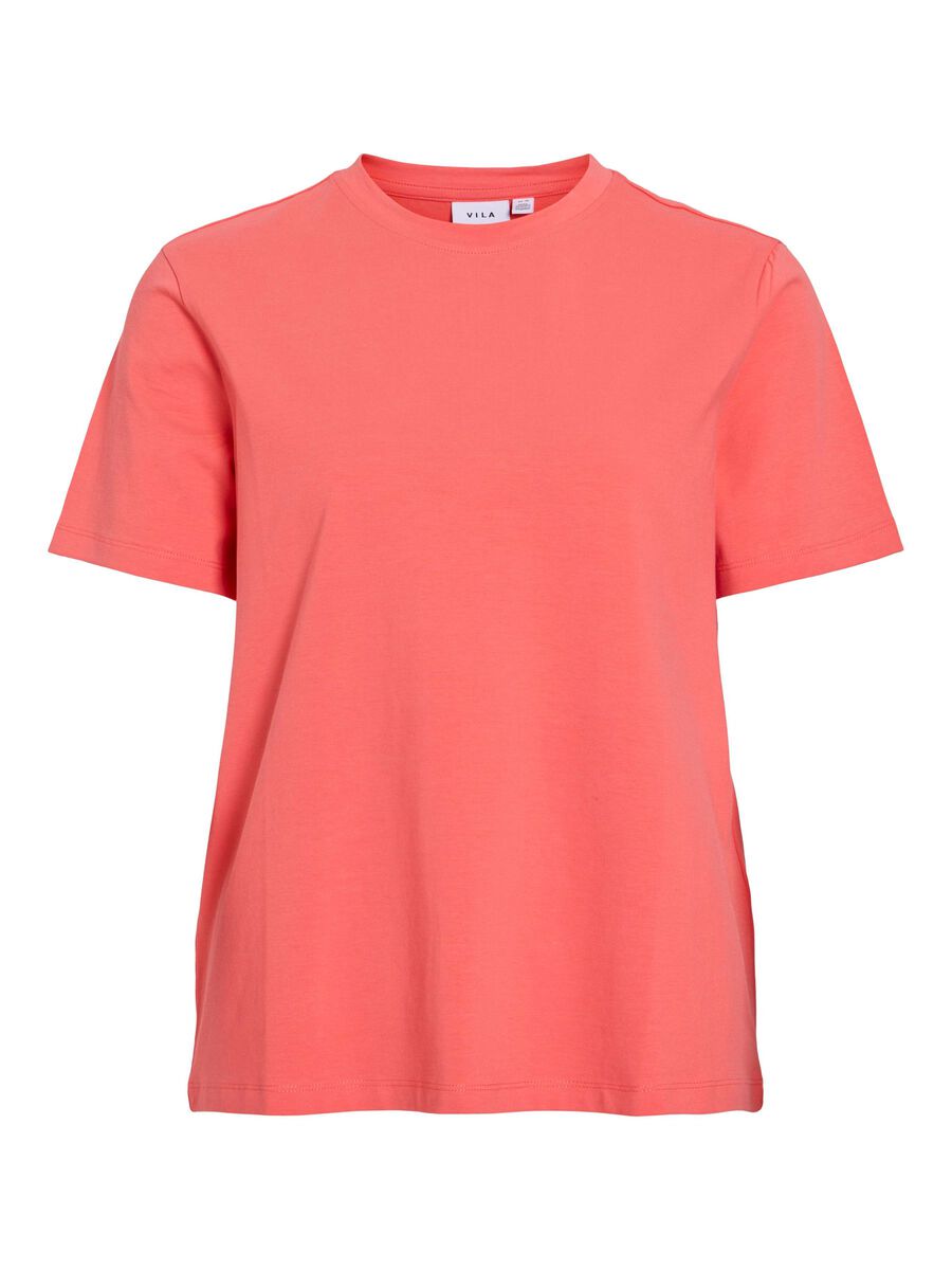 VILA VINORA ROUND NECK T-SHIRT, Dubarry, highres - 14103448_Dubarry_001.jpg