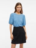 VILA ROUND NECK SHORT SLEEVED TOP, Blissful Blue, highres - 14101667_BlissfulBlue_003.jpg