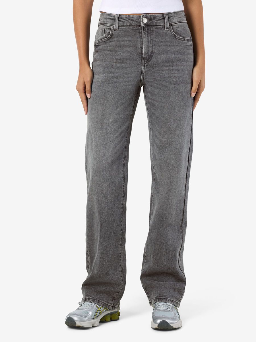 Product carousel image - NMYOLANDA STRAIGHT FIT JEANS, Dark Grey Denim | 1