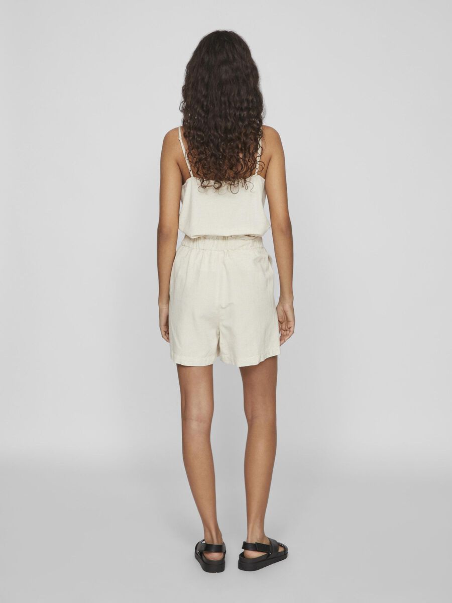 VILA PAPERBAG SHORTS, Super Light Natural Melan, highres - 14096271_SuperLightNaturalMelan_004.jpg