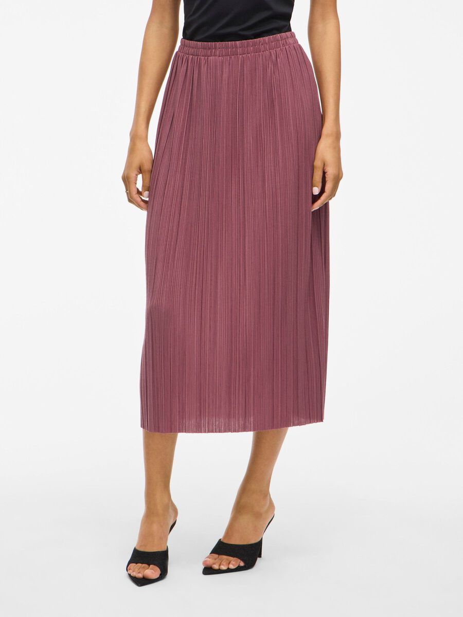 VILA VIPLISA HIGH WAIST GONNA MIDI, Rose Brown, highres - 14111136_RoseBrown_003.jpg