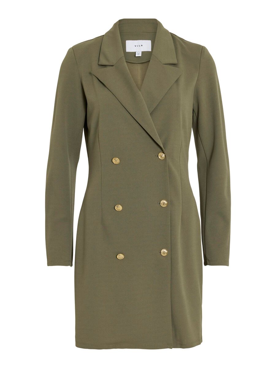 VILA DOUBLE-BREASTED BLAZER DRESS, Dusty Olive, highres - 14105115_DustyOlive_001.jpg