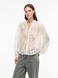Product image thumbnail - SPLIT-NECK OVERHEMD MET LANGE MOUWEN, Cloud Dancer | 1