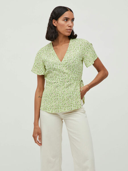 Vila SHORT SLEEVED WRAP TOP, Margarita, highres - 14067742_Margarita_882707_003.jpg