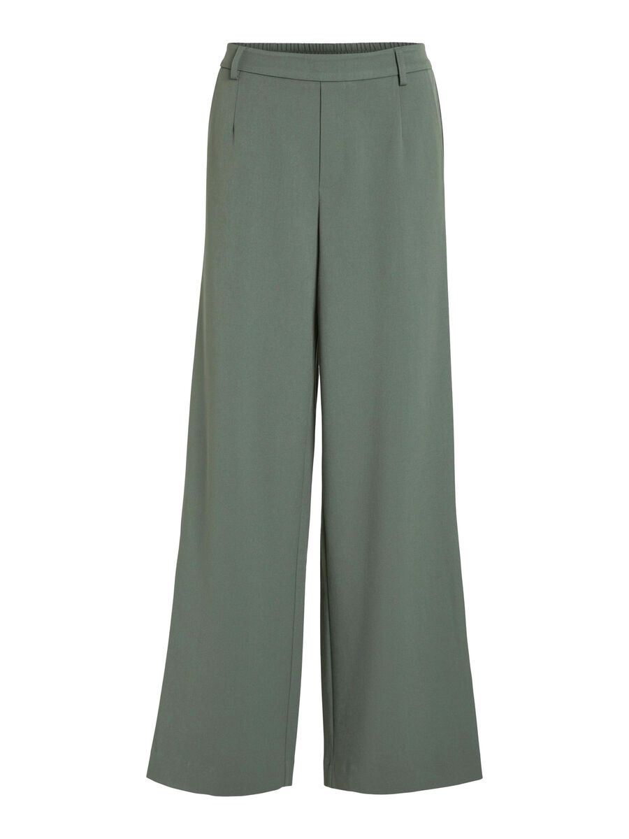 Vila TAILLE HAUTE PANTALON À JAMBE AMPLE, Duck Green, highres - 14087407_DuckGreen_001.jpg