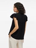 VILA VIVISIA V-NECK CAP SLEEVE TOP, Black Beauty, highres - 14106953_BlackBeauty_004.jpg
