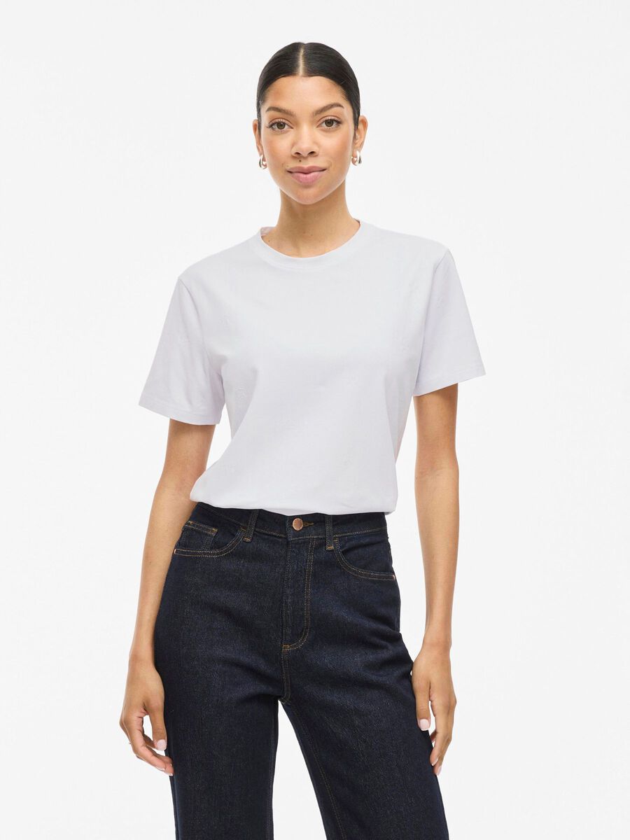 VILA VINORA ROUND NECK T-SHIRT, Bright White, highres - 14103448_BrightWhite_1222423_003.jpg