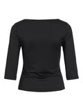 VILA VIKENZA BOATNECK SHORT SLEEVED TOP, Black, highres - 14113459_Black_002.jpg