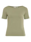 VILA BÅTRINGAD KORTÄRMAD TOPP, Oil Green, highres - 14109694_OilGreen_001.jpg