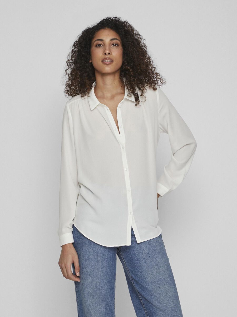 Vila LOOSE FIT SHIRT, Snow White, highres - 14051975_SnowWhite_003.jpg