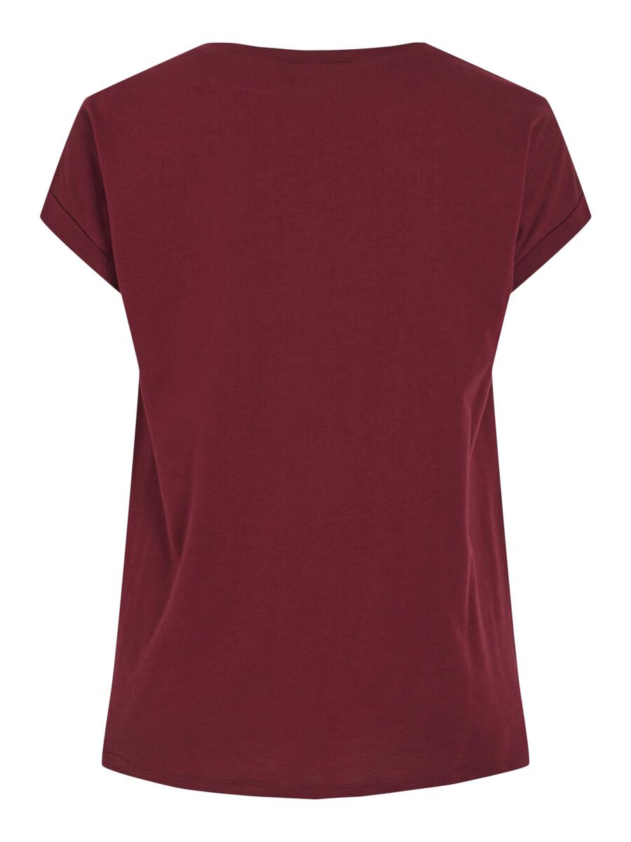 VILA VIDREAMERS ROUND NECK T-SHIRT, Cabernet, highres - 14083083_Cabernet_002.jpg