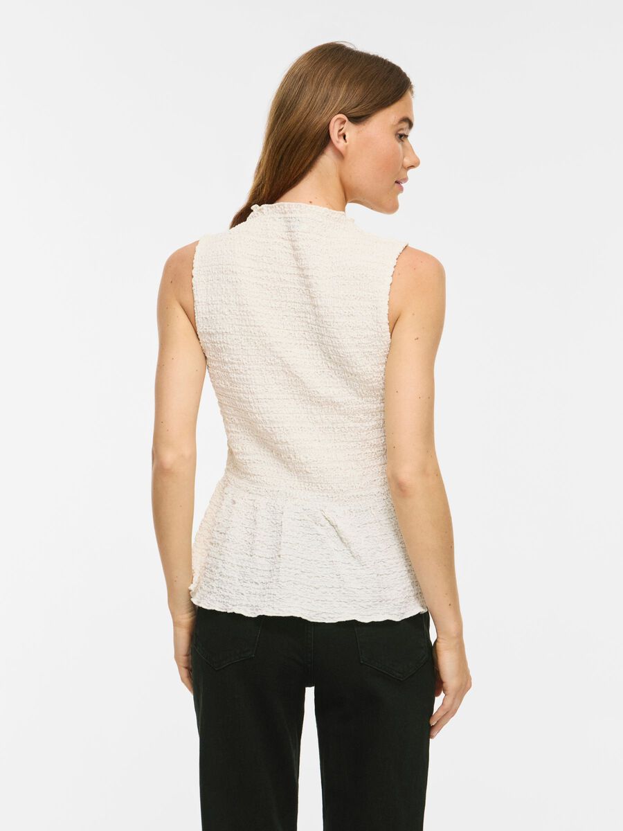 Product carousel image - VISINNE HIGH NECK SLEEVELESS TOP, Birch | 2