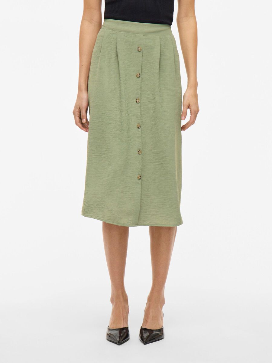VILA HIGH WAIST MIDI SKIRT, Oil Green, highres - 14105871_OilGreen_003.jpg