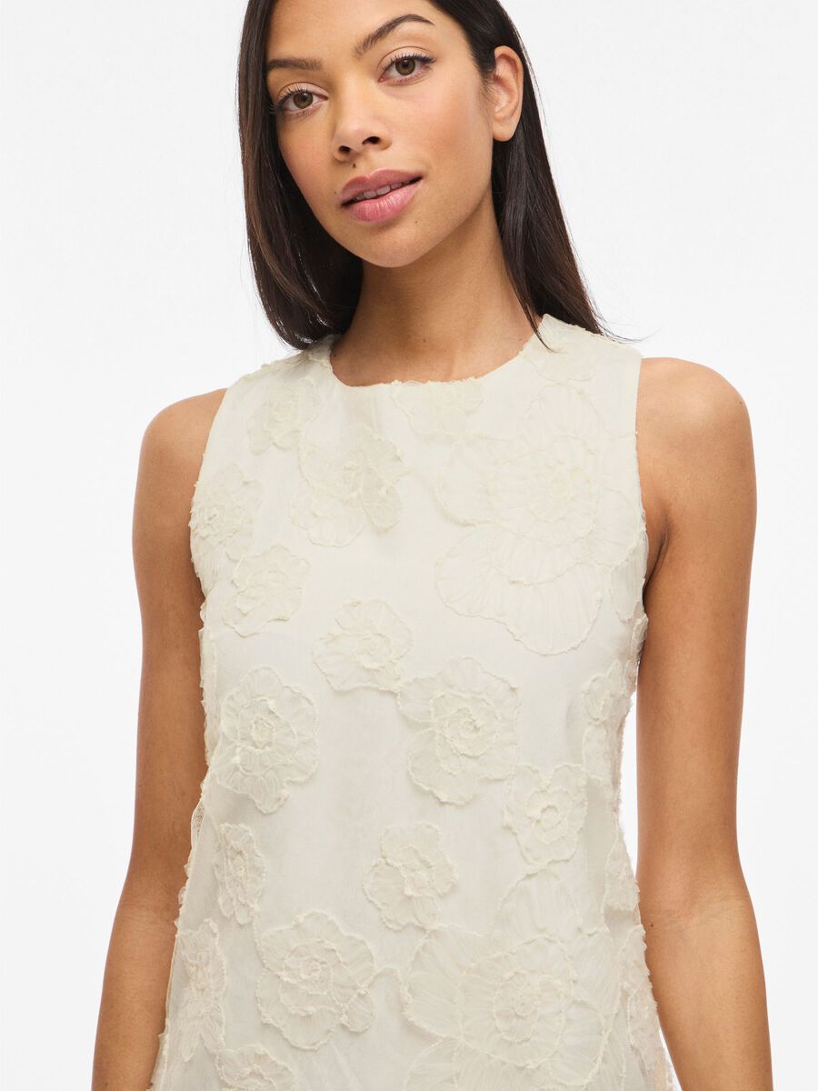 Carousel image - VIGAMMA SLEEVELESS SHORT DRESS, Cloud Dancer | 3