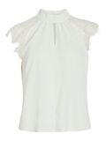 VILA VISIMPLY LACE SHORT SLEEVED TOP, Snow White, highres - 14112695_SnowWhite_001.jpg