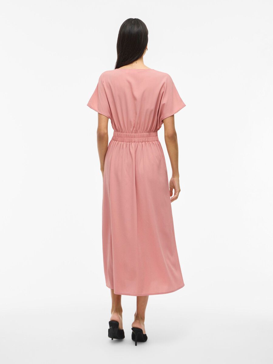 VILA SHORT SLEEVED MIDI DRESS, Old Rose, highres - 14109619_OldRose_004.jpg