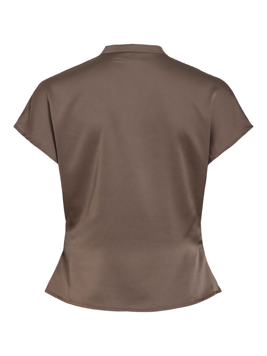 Product carousel image - VIELETTE V-HALS TOP MET KORTE MOUWEN, Falcon | 2