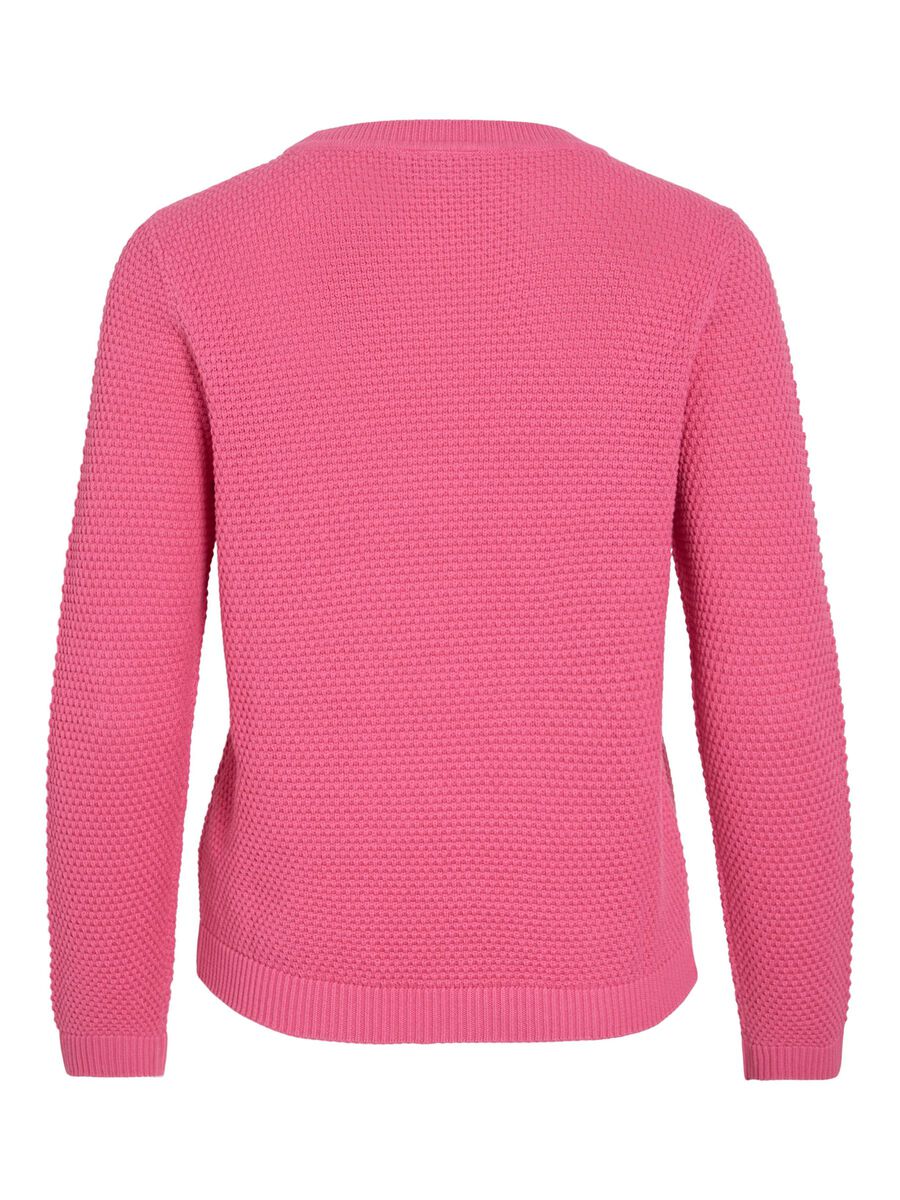 VILA VIDALO BASIC KNITTED PULLOVER, Sangria Sunset, highres - 14082767_SangriaSunset_002.jpg