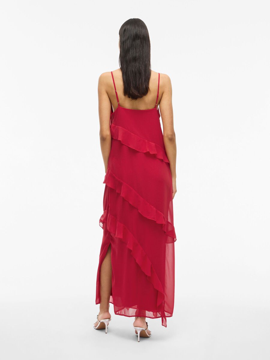 VILA VIROMAINE BANDJE MAXI JURK, Jester Red, highres - 14113927_JesterRed_004.jpg
