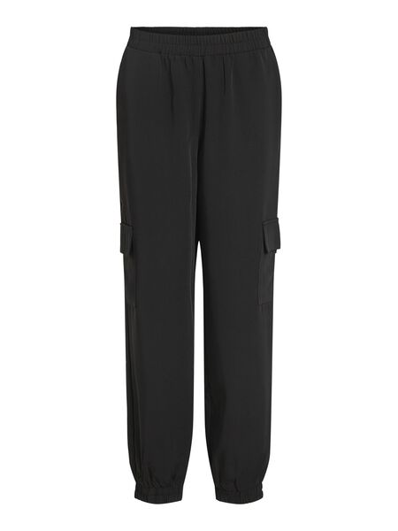Vila HIGH WAIST CARGO HOSE, Black, highres - 14091953_Black_001.jpg