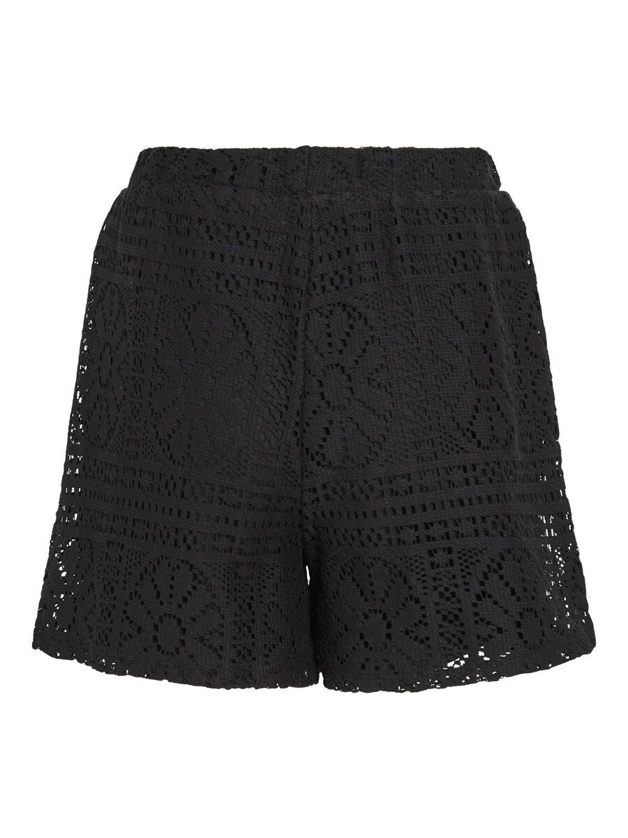 VILA CROCHET SHORTS, Black Beauty, highres - 14105213_BlackBeauty_002.jpg