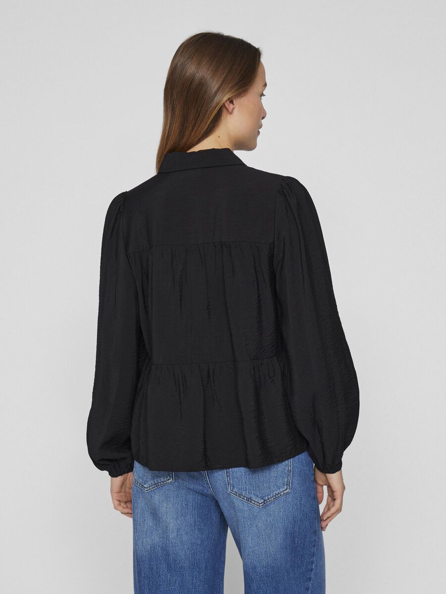 VILA LONG SLEEVED SHIRT, Black Beauty, highres - 14104025_BlackBeauty_004.jpg