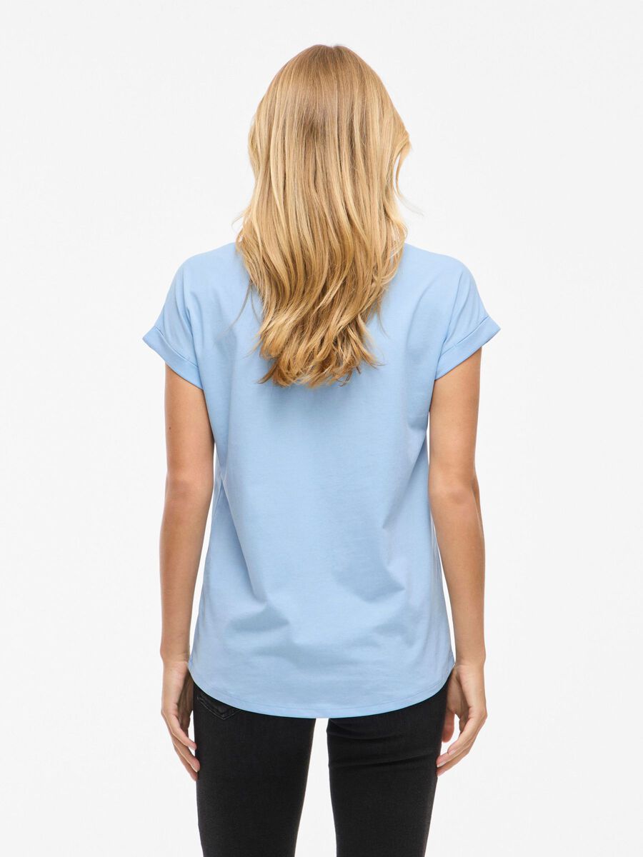 VILA VIDREAMERS ROUND NECK T-SHIRT, Frozen Fjord, highres - 14083083_FrozenFjord_004.jpg