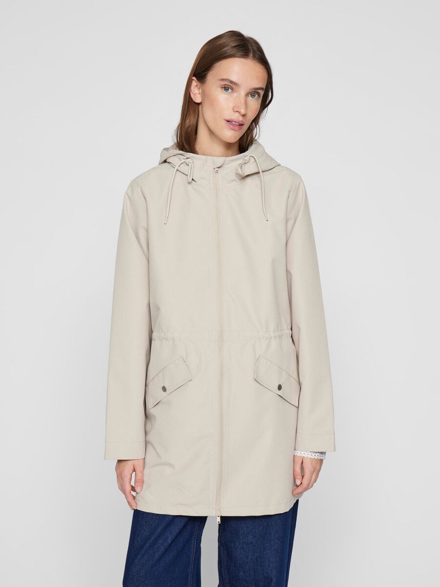 VILA HOODED COAT, Feather Gray, highres - 14102056_FeatherGray_003.jpg