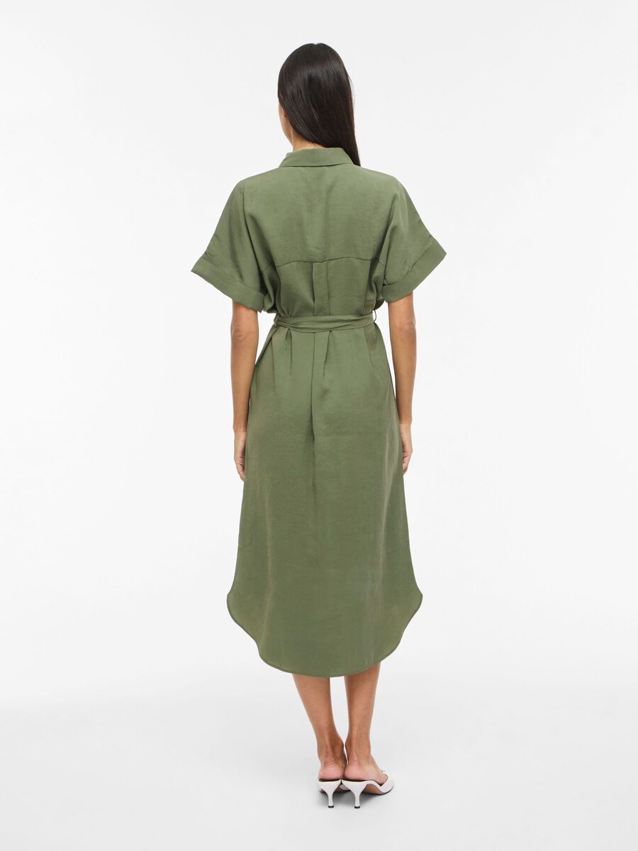 Product carousel image - VIHULA MIDI SHIRT DRESS, Olivine | 2