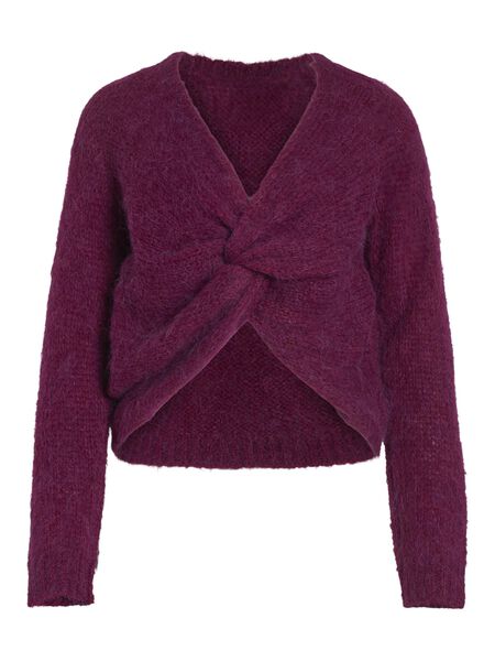 Vila GEKNOTETER STRICKOBERTEIL, Magenta Purple, highres - 14091897_MagentaPurple_001.jpg