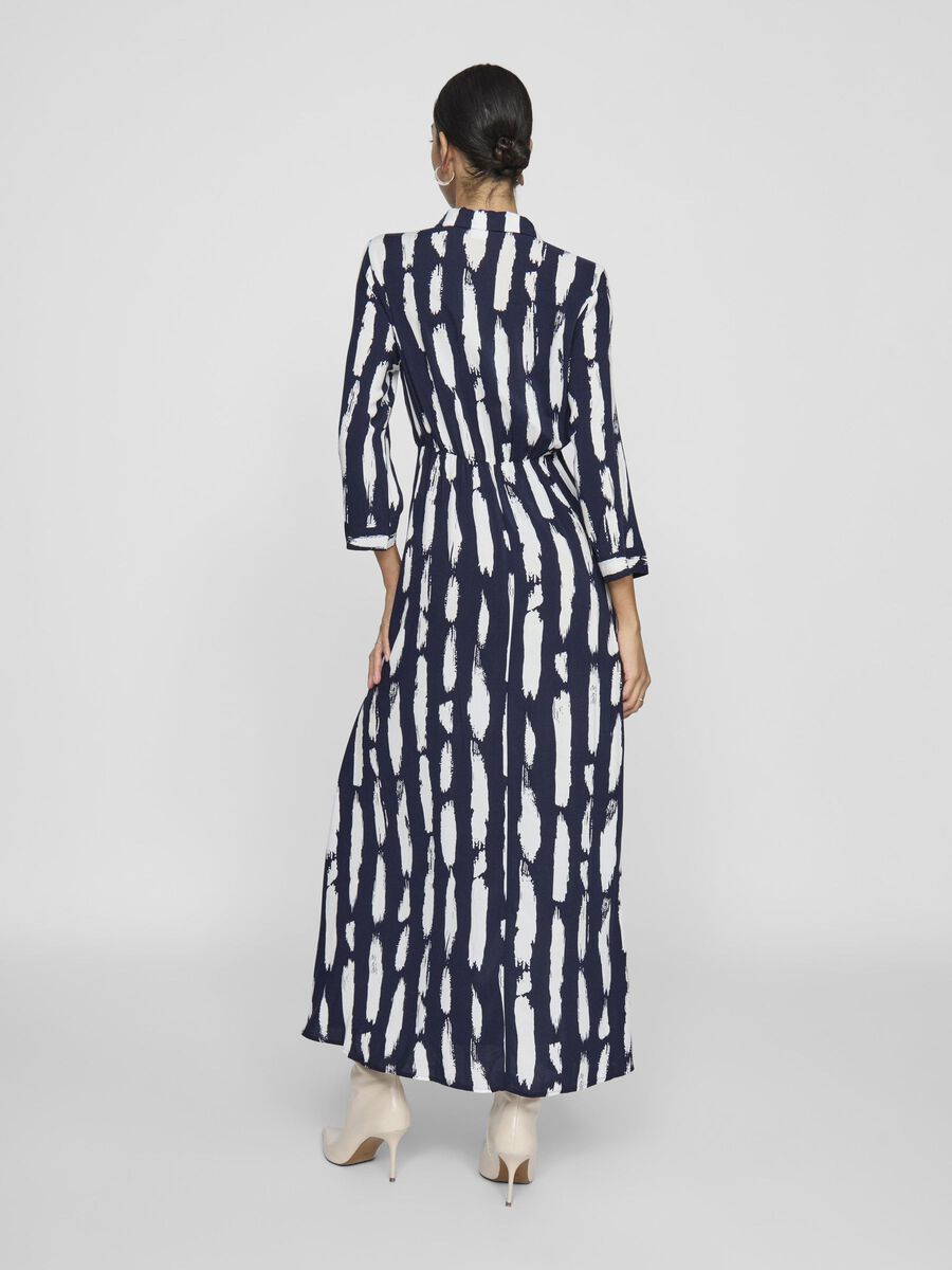 VILA MAXI SHIRT DRESS, Navy Blazer, highres - 14106623_NavyBlazer_1180979_004.jpg