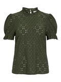 VILA EMBROIDERED SHORT SLEEVED TOP, Deep Depths, highres - 14070251_DeepDepths_001.jpg