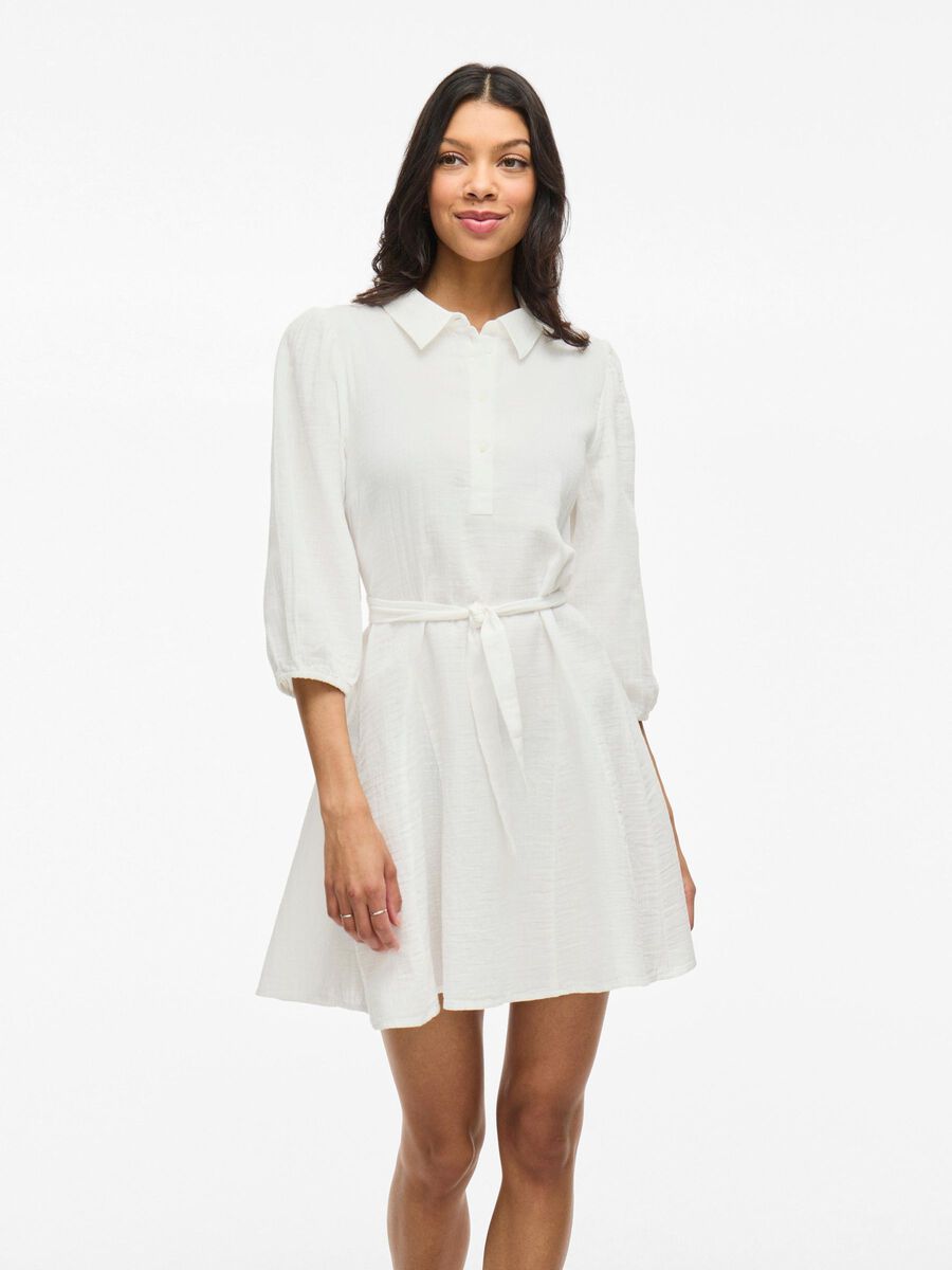 VILA VILANIA SHORT SHIRT DRESS, Snow White, highres - 14105431_SnowWhite_003.jpg