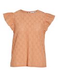VILA SHORT SLEEVED TOP, Shell Coral, highres - 14097198_ShellCoral_001.jpg
