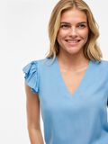 VILA VILIKA V-HALS TOP MET KAPMOUWEN, Blissful Blue, highres - 14112802_BlissfulBlue_006.jpg