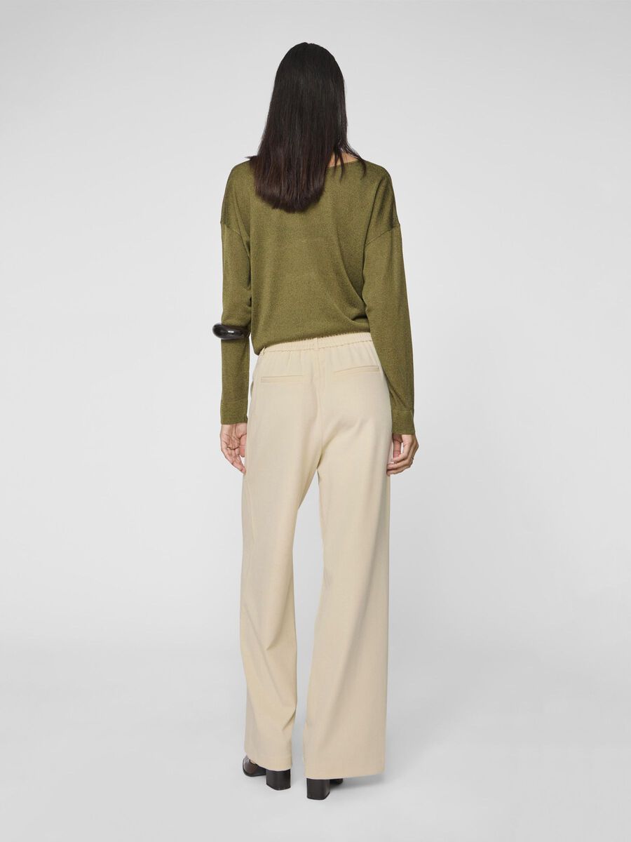 VILA VIVARONE HIGH WAIST WIDE LEG BROEK, Sandshell, highres - 14087407_Sandshell_004.jpg