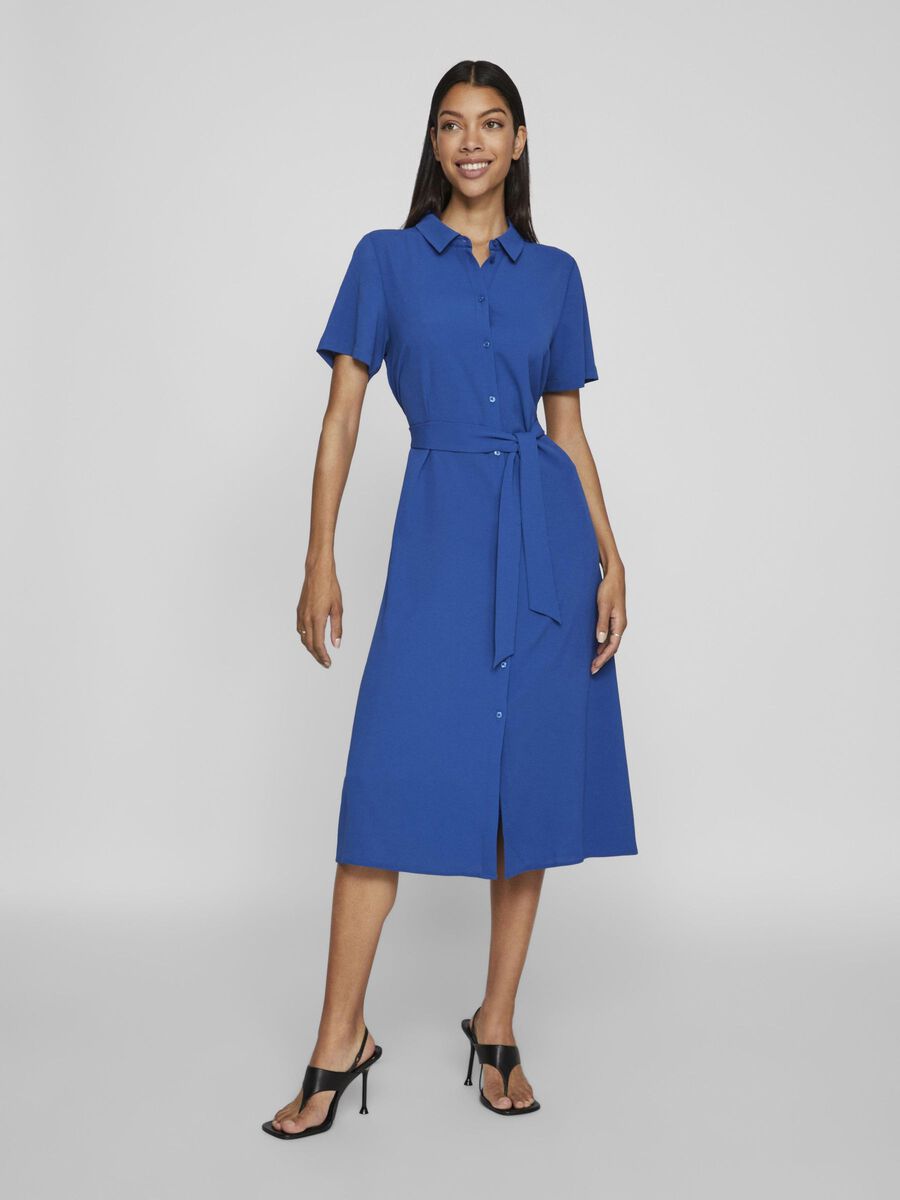 VILA SHORT SLEEVED SHIRT DRESS, True Blue, highres - 14103263_TrueBlue_003.jpg