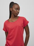 Vila COL ROND T-SHIRT, Pompeian Red, highres - 14083083_PompeianRed_007.jpg