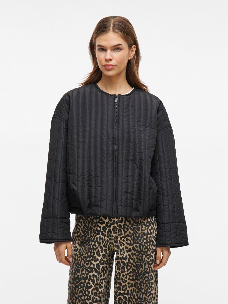 VILA ZIPPER  BOMBER JACKET, Black Beauty, highres - 14103456_BlackBeauty_003.jpg