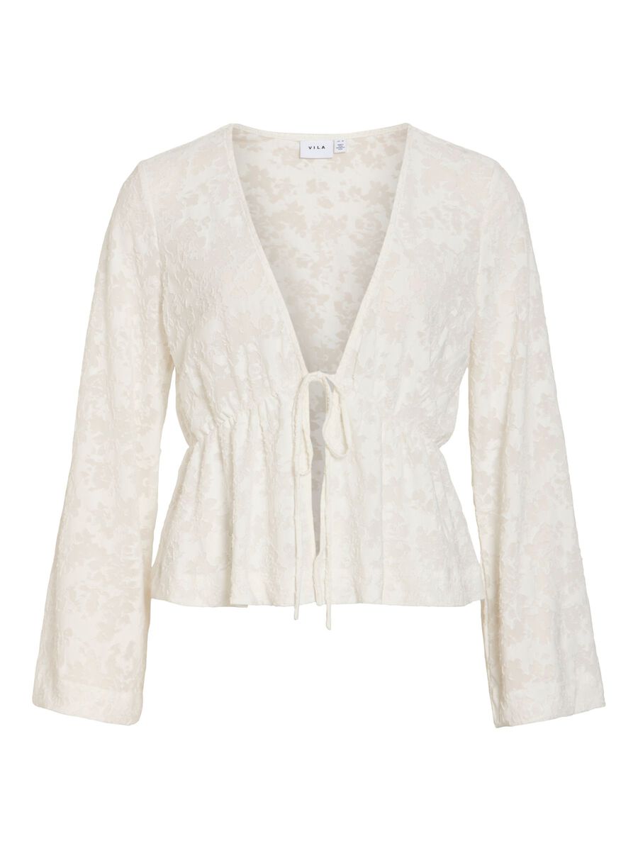 Product carousel image - VICAPERA TIE FRONT CARDIGAN, Snow White | 1