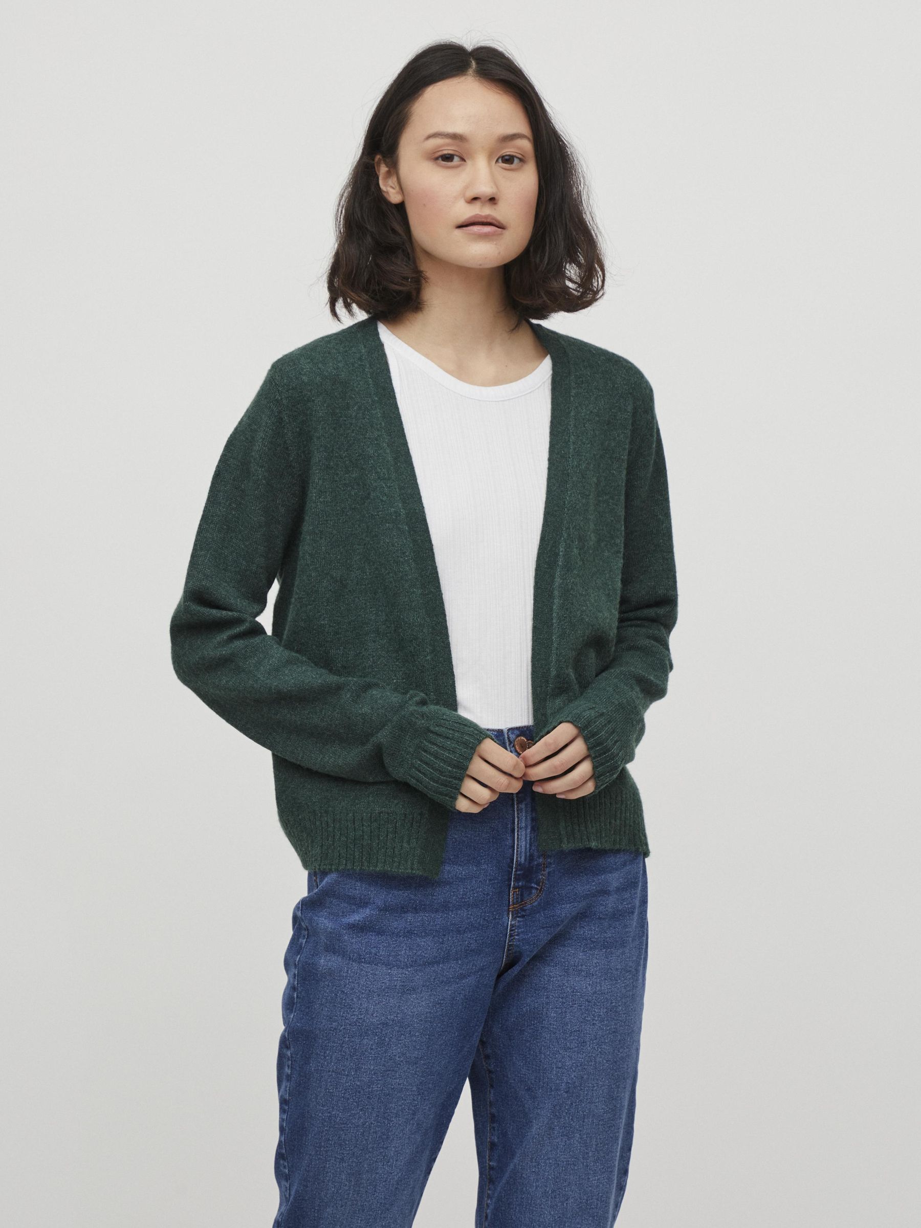 SHORT OPEN CARDIGAN Green VILA