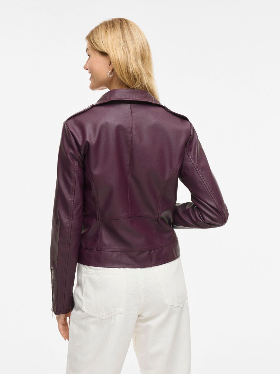VILA VICARA COATED BIKER JACKET, Fig, highres - 14044851_Fig_004.jpg