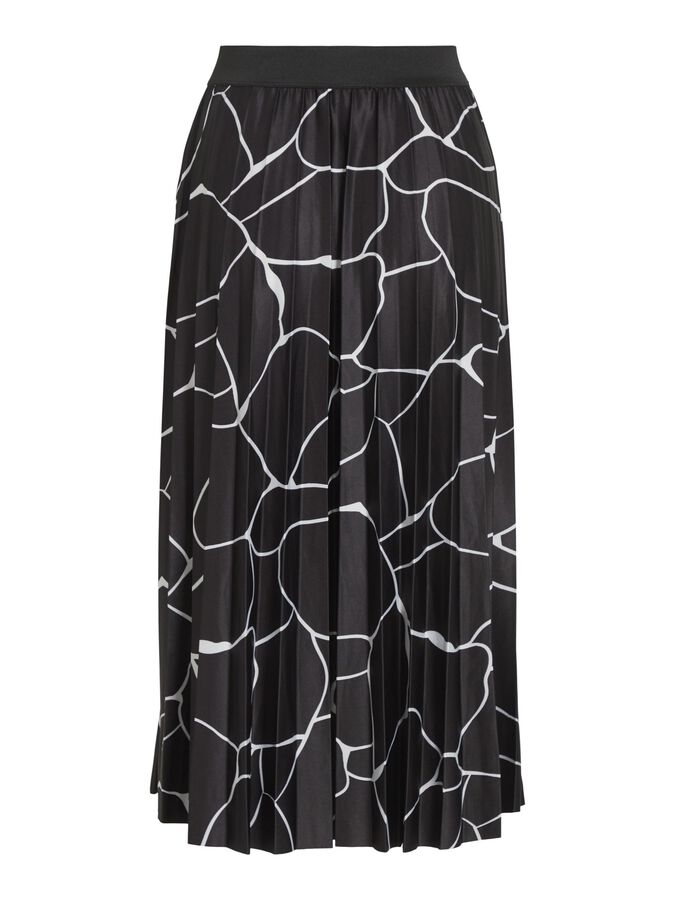 vila polka dot pleated maxi skirt