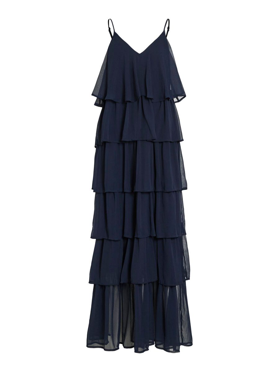 VILA VIHARLEY TIERED MAXI DRESS, Navy Blazer, highres - 14111857_NavyBlazer_001.jpg