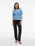 VILA SHORT SLEEVED KNITTED TOP, Blissful Blue, highres - 14103437_BlissfulBlue_005.jpg