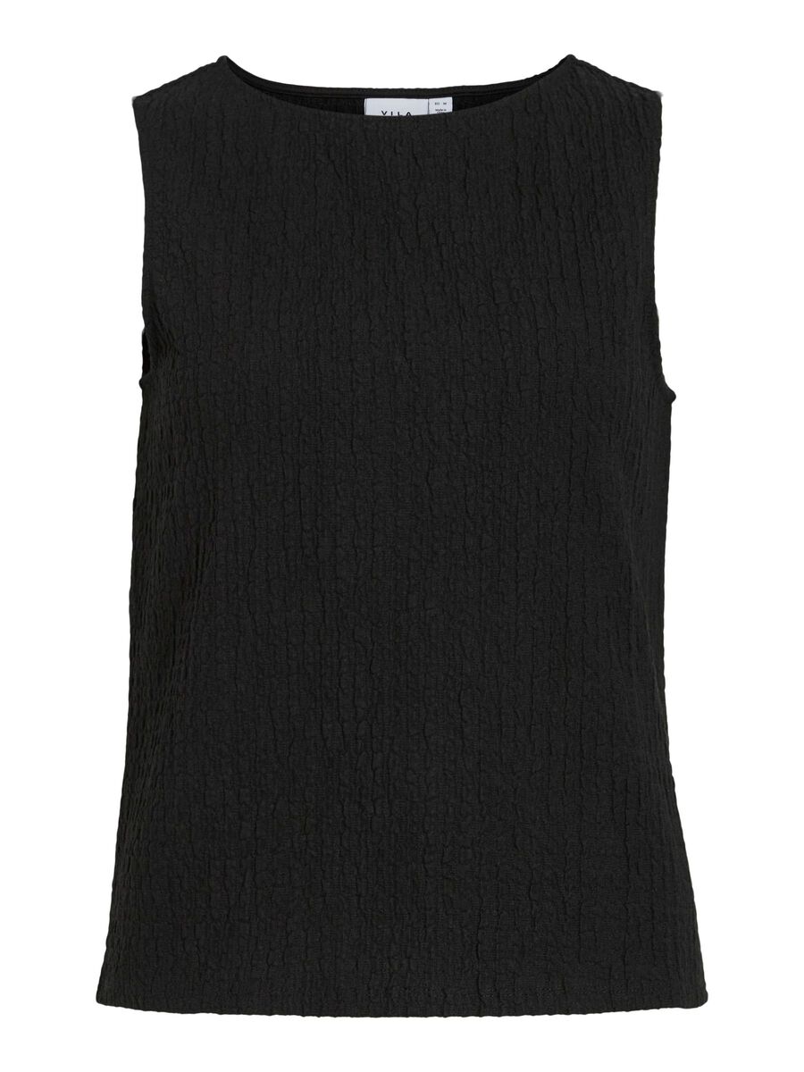 VILA VIROMIRA ROUND NECK SLEEVELESS TOP, Black Beauty, highres - 14106691_BlackBeauty_001.jpg
