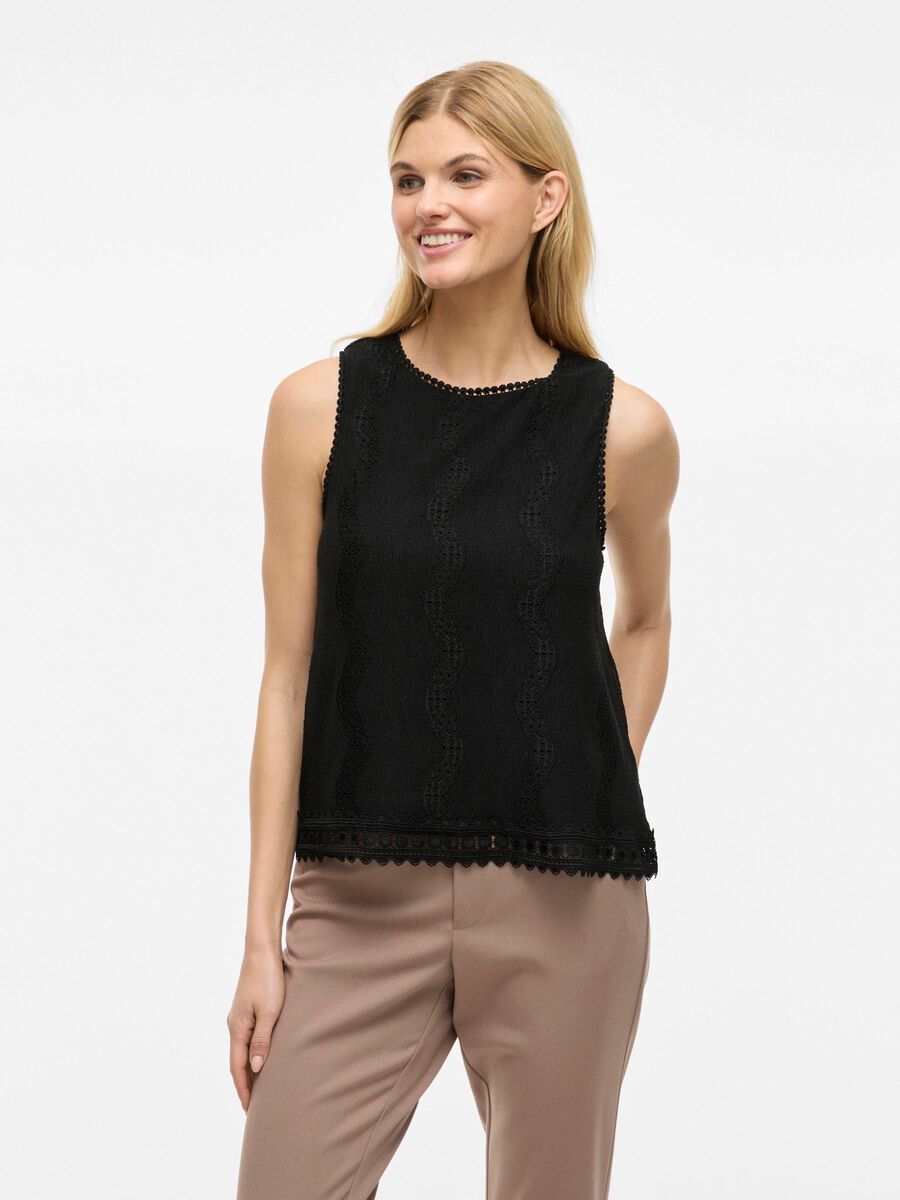 VILA VITORTENA ROUND NECK SLEEVELESS TOP, Black Beauty, highres - 14106582_BlackBeauty_003.jpg